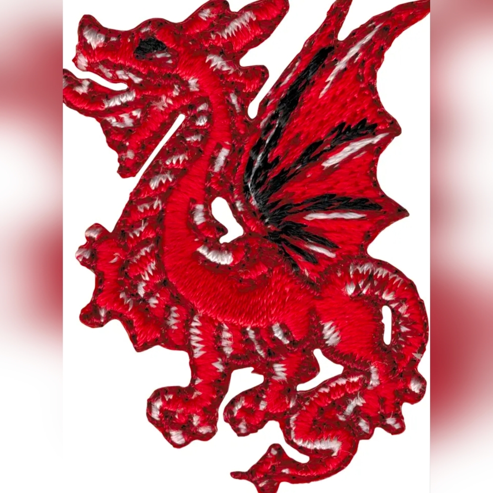 NWT Red Dragon Patch For Denim Jeans And Jean Jackets